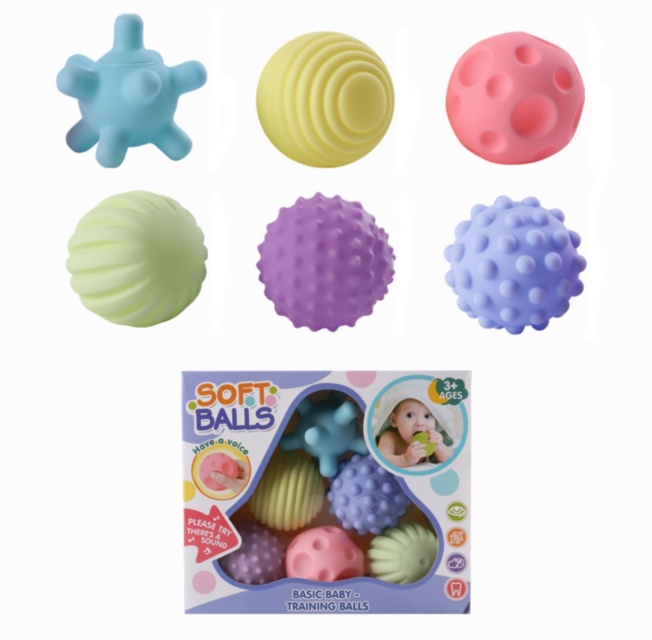 Set 6 Mingi Senzoriale cu Piuitoare