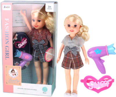 Păpușă Muzicală Stilată cu Uscător de Păr, 35cm | image