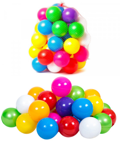 Set 40 Bile Colorate din Plastic, diametru 8cm | image