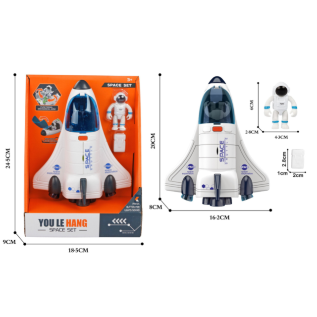 Set navetă spațială cu astronaut și efecte sonore