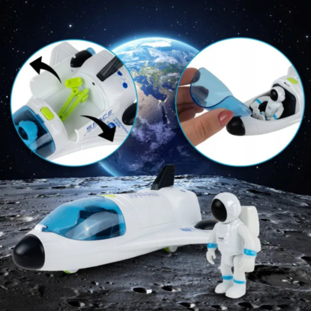 Set navetă spațială cu astronaut și efecte sonore