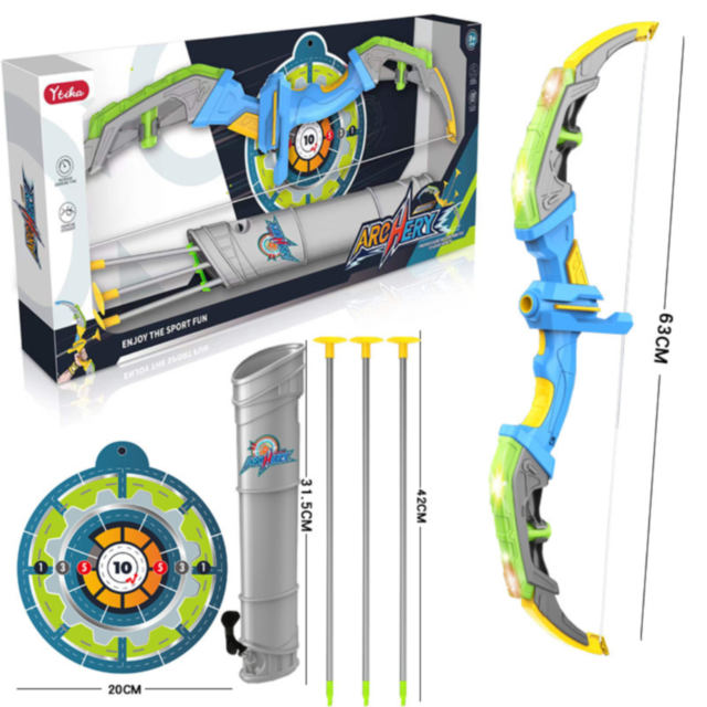 Set Arc și Țintă de Antrenament – Jucărie Interactivă de Tir pentru Copii