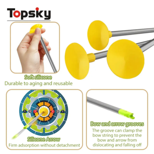 Set Arc și Țintă de Antrenament – Jucărie Interactivă de Tir pentru Copii