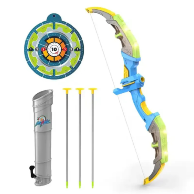 Set Arc și Țintă de Antrenament – Jucărie Interactivă de Tir pentru Copii