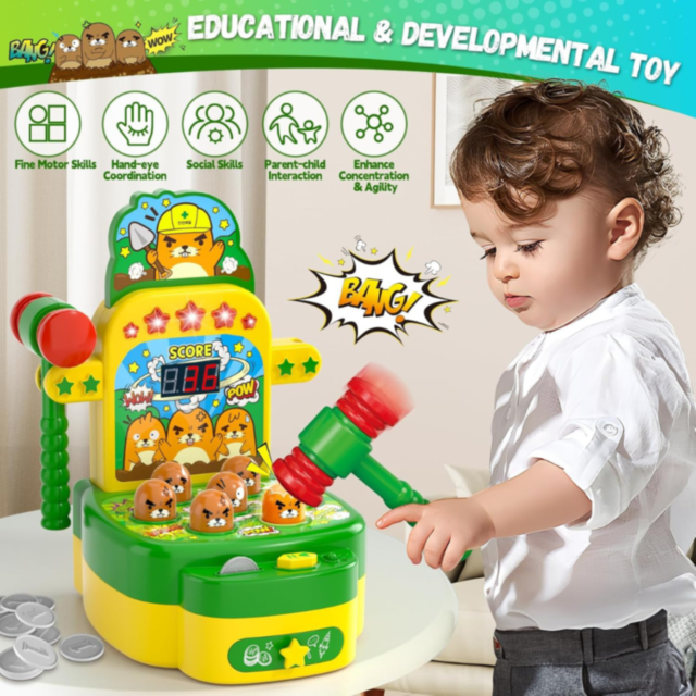 Joc interactiv „Lovește cârtița” cu lumini și sunete