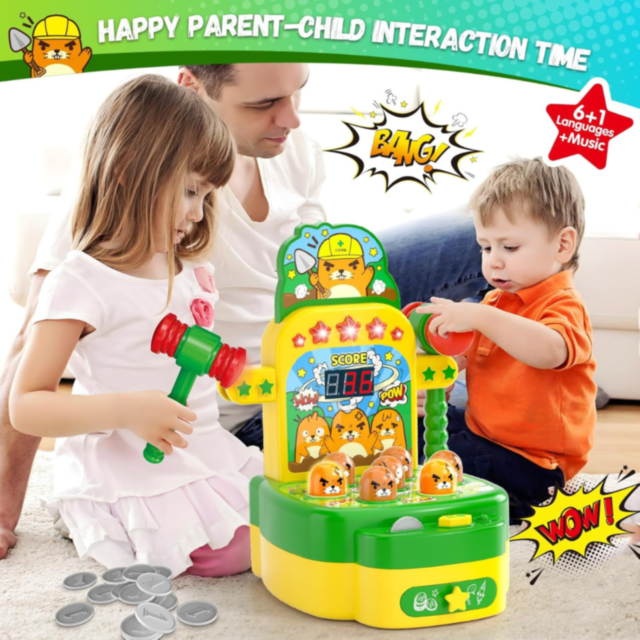 Joc interactiv „Lovește cârtița” cu lumini și sunete