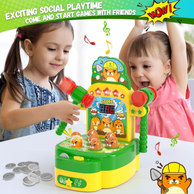 Joc interactiv „Lovește cârtița” cu lumini și sunete