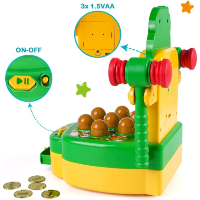 Joc interactiv „Lovește cârtița” cu lumini și sunete