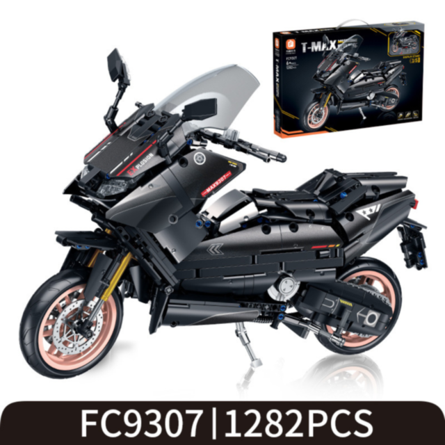 Motocicletă T-MAX de Asamblat – 1282 Piese, Set Detaliat pentru Copii și Colecționari