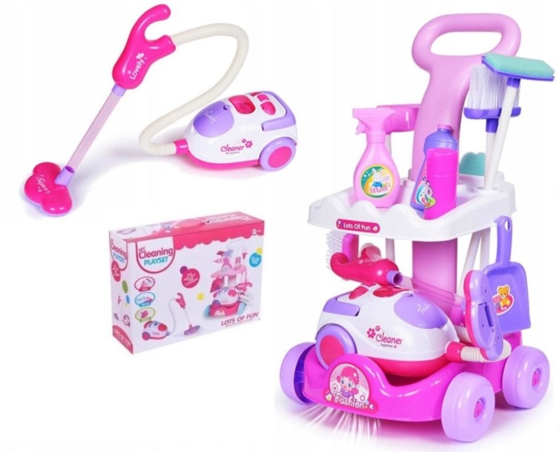 Mega Set de Menaj cu Troler și Aspirator Electric