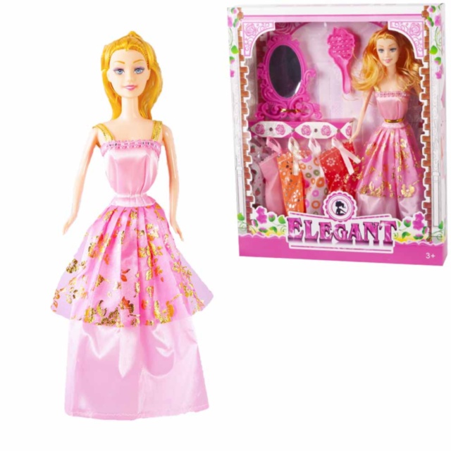 Barbie cu 6 Ținute și Oglindă