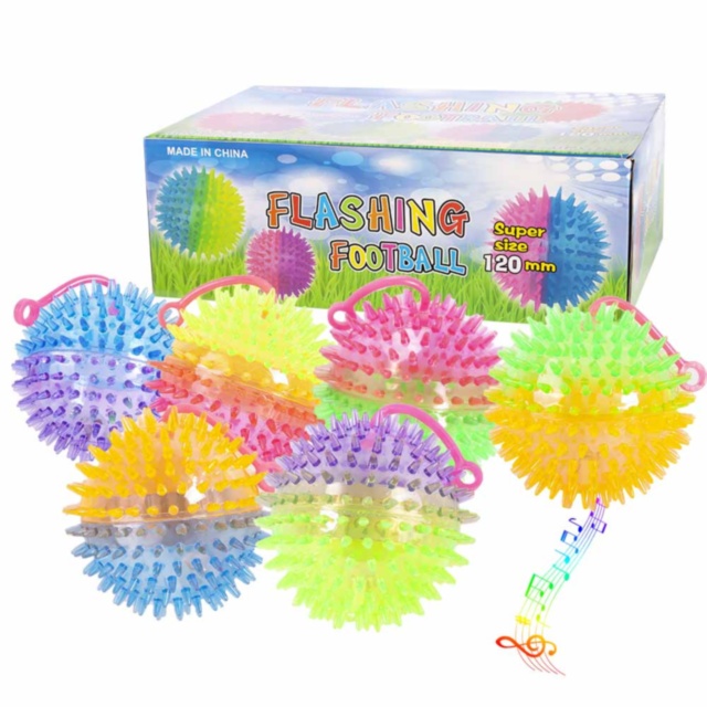 Mega Mingea YoYo 12cm, cu Țepi, Sunete și Lumini, 6buc./set