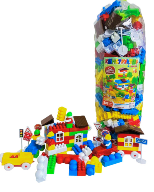 Mega Set de Construcție cu Mașini 381 Piese 