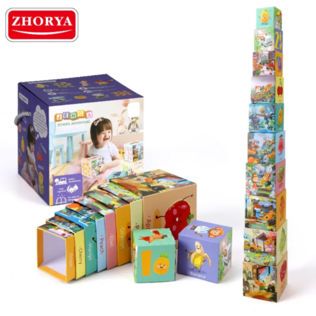 Set de cuburi „Exploratorii Formelor și Cuvintelor”