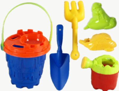 Găletușă cu 5 Accesorii de Nisip, 22cm  | image