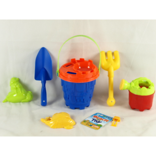 Găletușă cu 5 Accesorii de Nisip, 22cm 