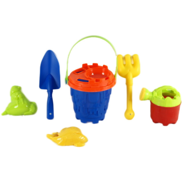 Găletușă cu 5 Accesorii de Nisip, 22cm 