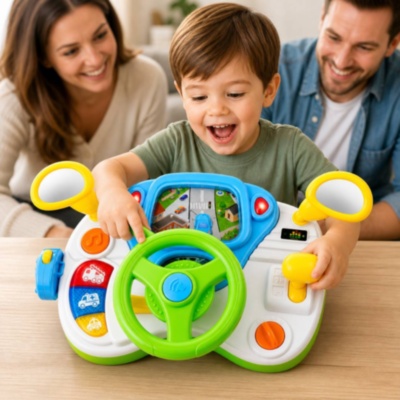 Volan Interactiv pentru Copii cu Sunete și Ecran Animat | image