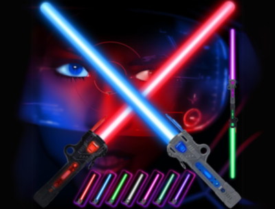 Sabie Telescopică cu Lumini Colorate și Sunete – Baterie Reîncărcabilă USB | image