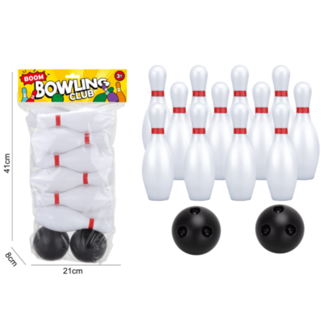 Set Bowling cu 12 Popice și 2 Mingi