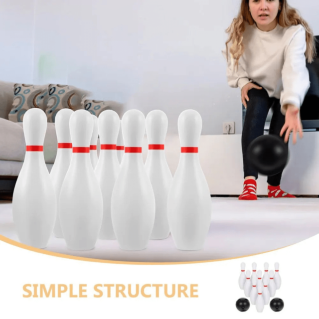 Set Bowling cu 12 Popice și 2 Mingi
