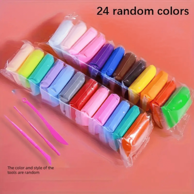 Set 24 Culori Plastilină Inteligentă pentru Modelaj