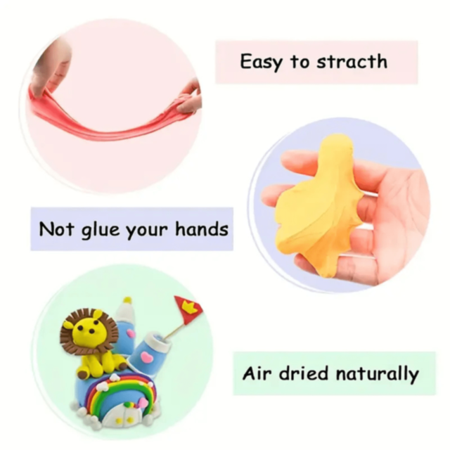 Set 24 Culori Plastilină Inteligentă pentru Modelaj