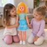 Păpușă mare de 74 cm, cu muzică și rochiță