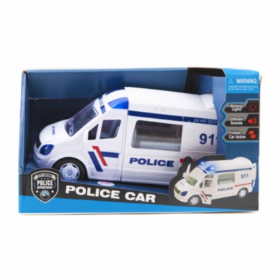 Mașină de Poliție cu Mecanism de Fricțiune, Lumini și Sunete | image