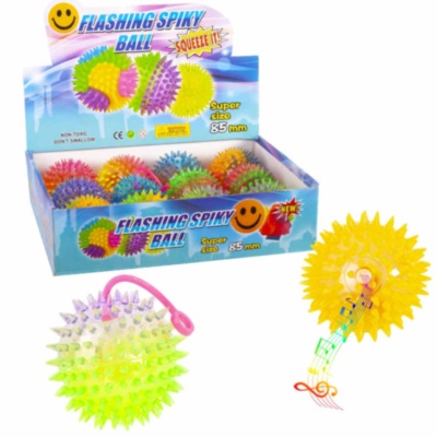 Mingea YoYo 8.5cm, cu Țepi, Sunete și Lumini, 12buc/set | image