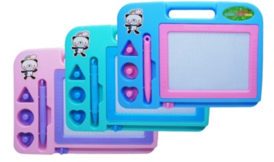 Tabla Magnetică de Scris și Desenat cu 3 Ștampiluțe | image