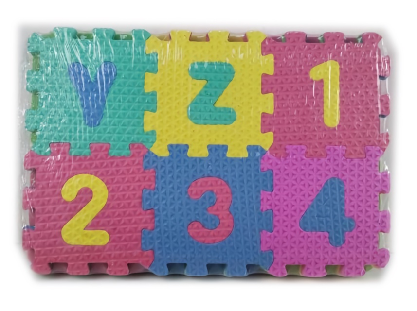 Covoraș Puzzle din Burete cu Litere și Cifre, 36 piese