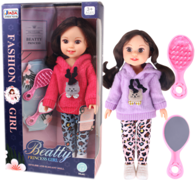 Păpușă Muzicală Stilată cu Pieptene și Oglindă, 35cm | image