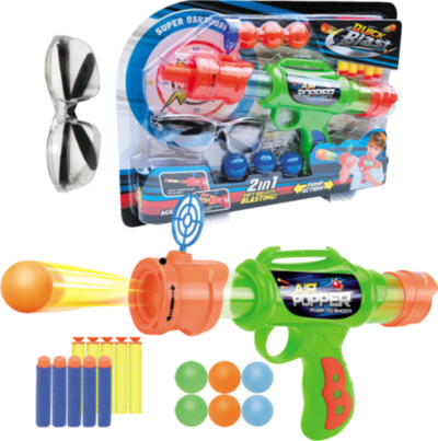 Pușca cu Aer Comprimat, 6 Bile și 10 Proiectile din Burete și Țintă | image