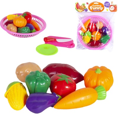 Coșul cu 8 Legume de Feliat cu Cuțit și Tocător  | image