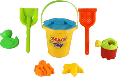 Găletușă cu 6 Accesorii de Nisip, 25cm  | image
