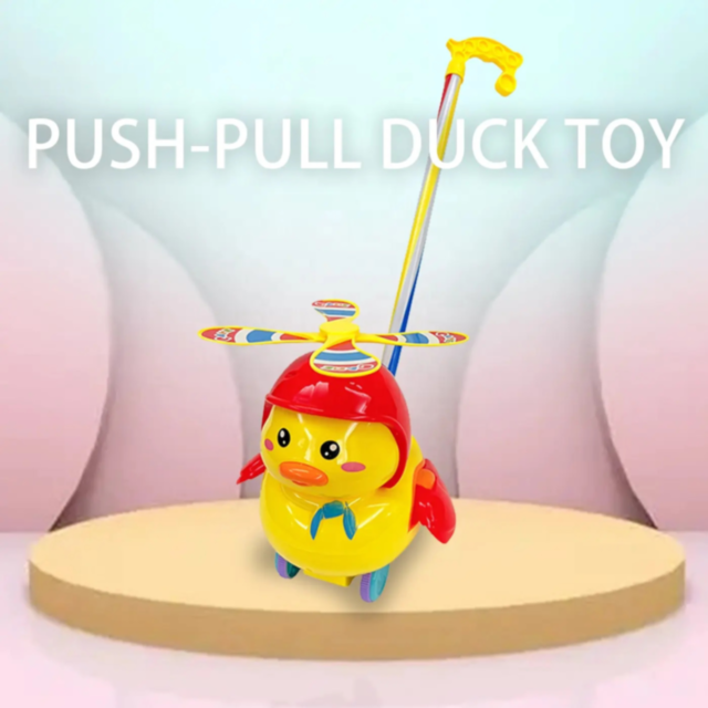 Rață Distractivă cu Morișcă și Mâner pentru Copii (model aleatoriu)