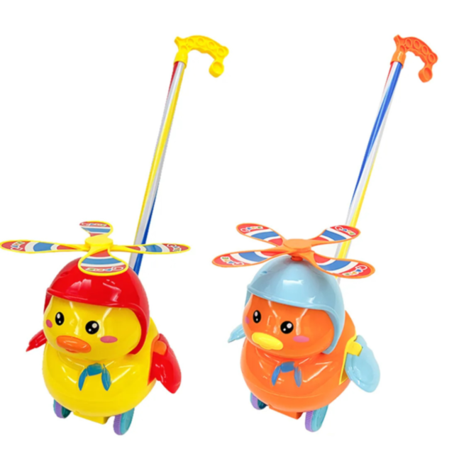 Rață Distractivă cu Morișcă și Mâner pentru Copii (model aleatoriu)