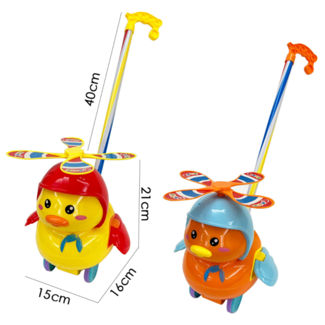 Rață Distractivă cu Morișcă și Mâner pentru Copii (model aleatoriu)