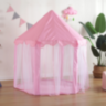 Căsuță de Joacă Tip Cort Roz pentru Copii, Design de Castel cu Plasă și Decor de Prințesă