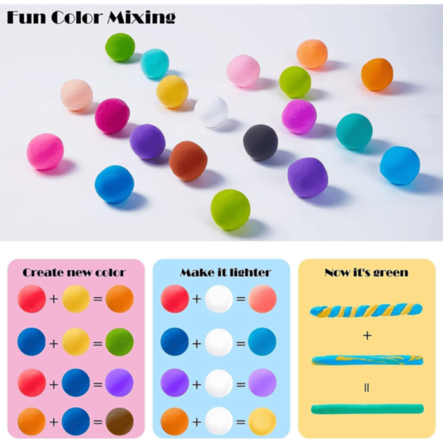 Set Plastilină Ușoară Super Light Clay 36 Culori