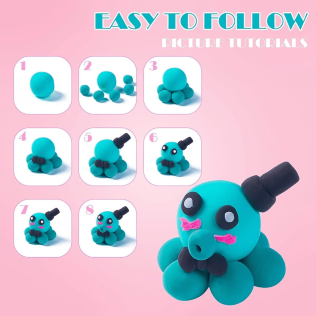 Set Plastilină Ușoară Super Light Clay 36 Culori