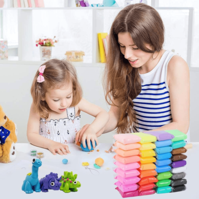 Set Plastilină Ușoară Super Light Clay 36 Culori