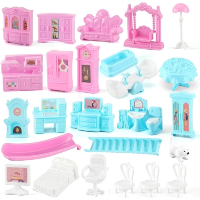 Casă de păpuși mare cu accesorii și figurine