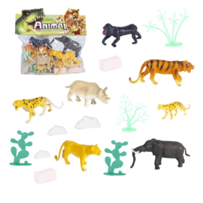 Set 7 Animale din Junglă și Palmieri | image