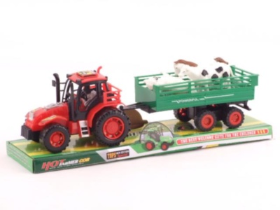 Tractor cu Remorcă cu Animale, 32cm | image