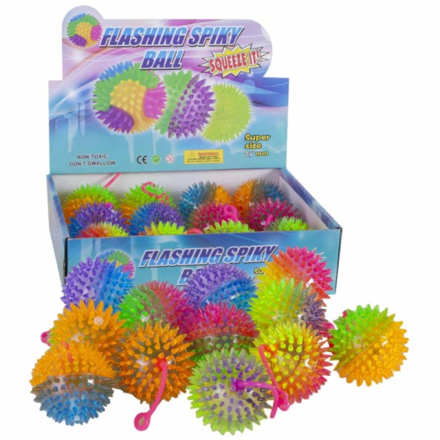 Mingea YoYo 7.5cm, cu Țepi, Sunete și Lumini, 12buc