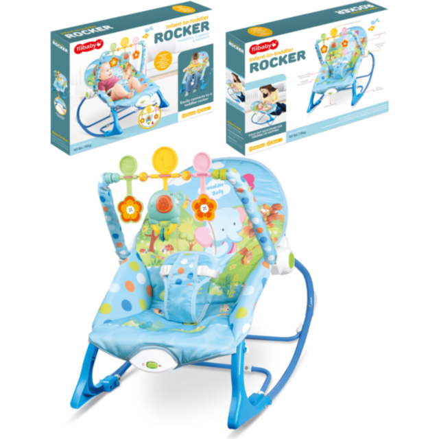 Balansoar pentru Bebeluși cu Vibrații și Jucării – Model Muzical Reglabil max.18kg