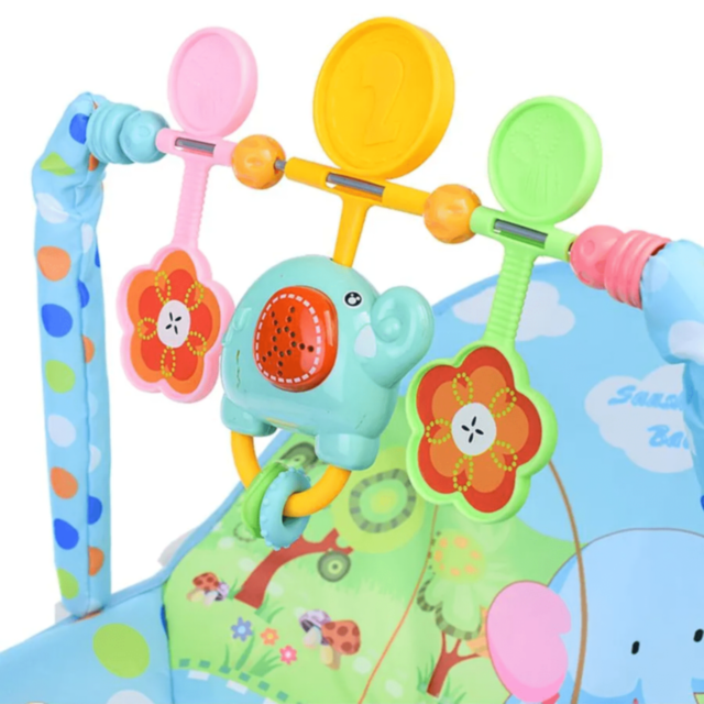 Balansoar pentru Bebeluși cu Vibrații și Jucării – Model Muzical Reglabil max.18kg