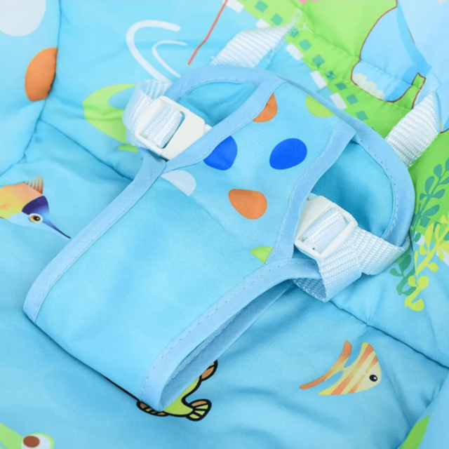 Balansoar pentru Bebeluși cu Vibrații și Jucării – Model Muzical Reglabil max.18kg